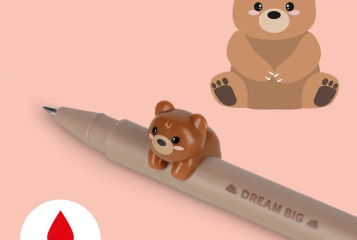 Gelstift Teddy von Legami mit roter Tinte
