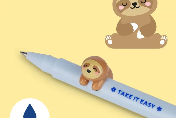 Gelstift Faultier von Legami mit blauer Tinte