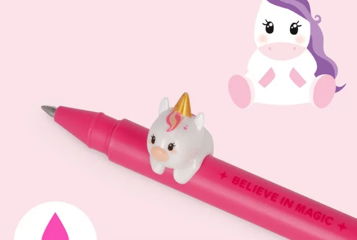 Gelstift Einhorn von Legami mit neonpinker Tinte