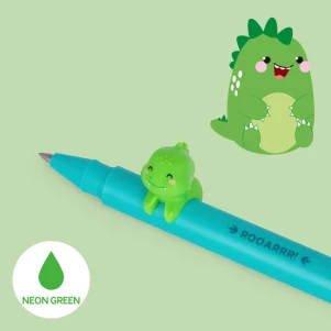 Gelstift Dino von Legami mit neongrüner Tinte