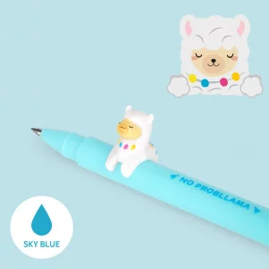 Gelstift Lama von Legami mit himmelblauer Tinte