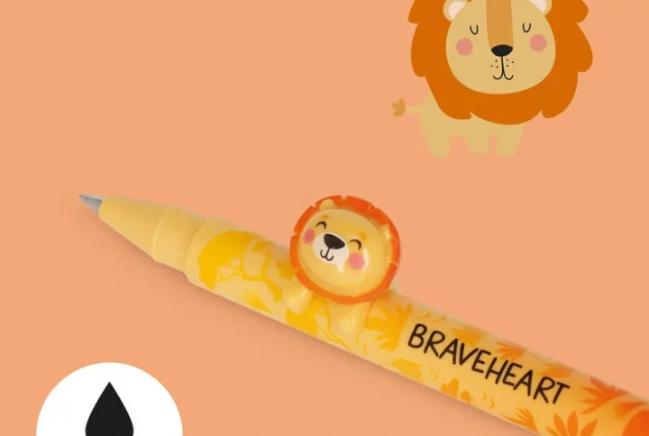 Gelstift Löwe von Legami mit schwarzer Tinte