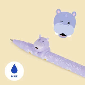 Gelstift Nilpferd von Legami mit azurblauer Tinte