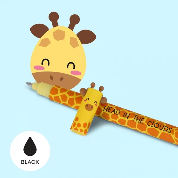 Legami Gelstift „Giraffe“ – Schwarz, radierbar & nachfüllbar