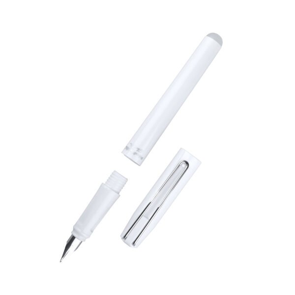 McNeill Ghost Pen Weiss – radierbarer Füller mit Metallclip „White Edition“ (Feder M)