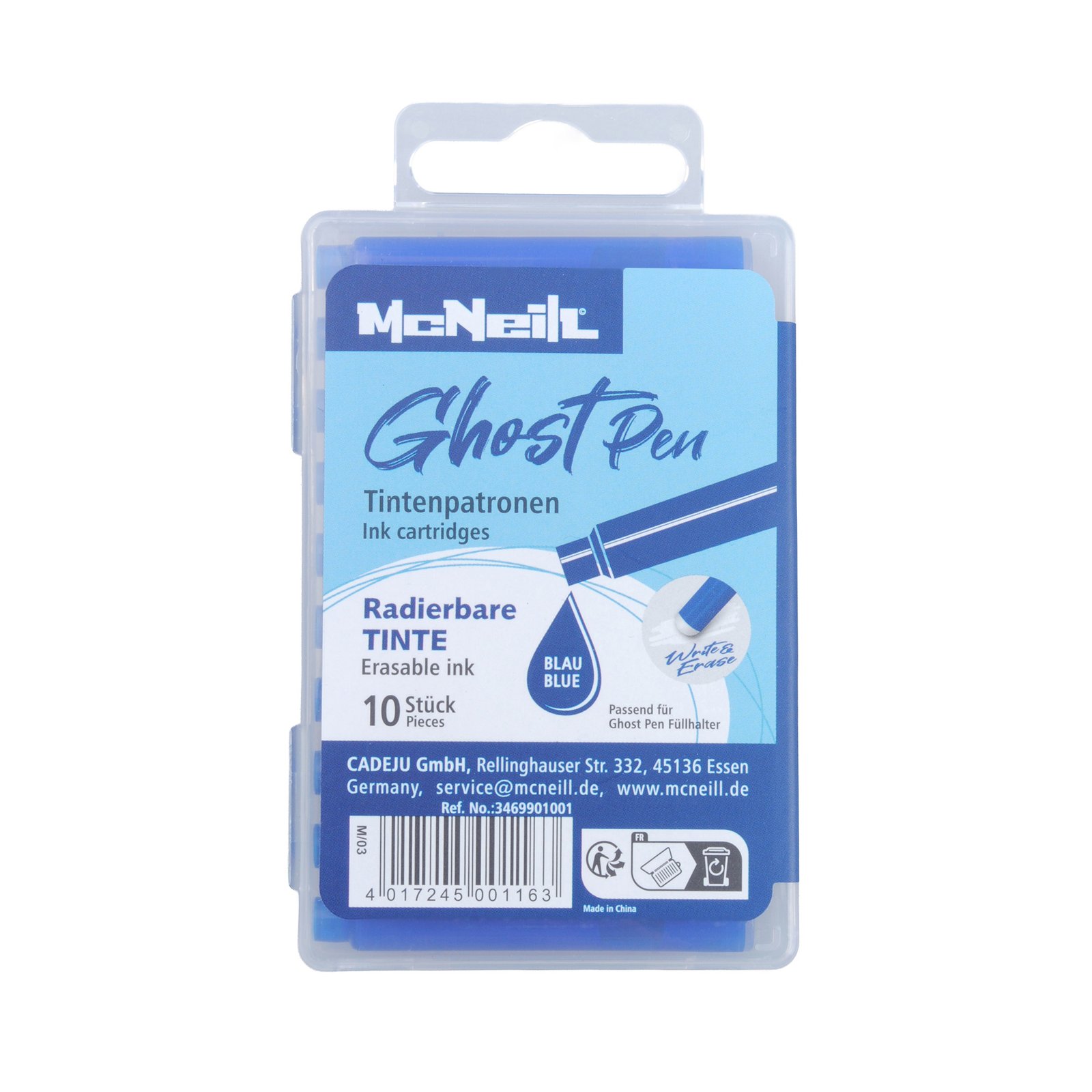 McNeill – Ghost Pen Tintenpatronen 10er blau