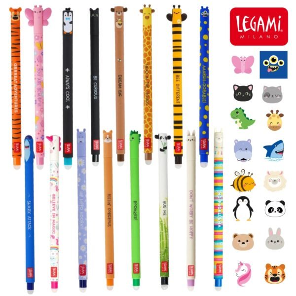 Legami löschbare Gelstifte – Alle Motive & Farben | Radierbare Tintenstifte für Schule & Büro